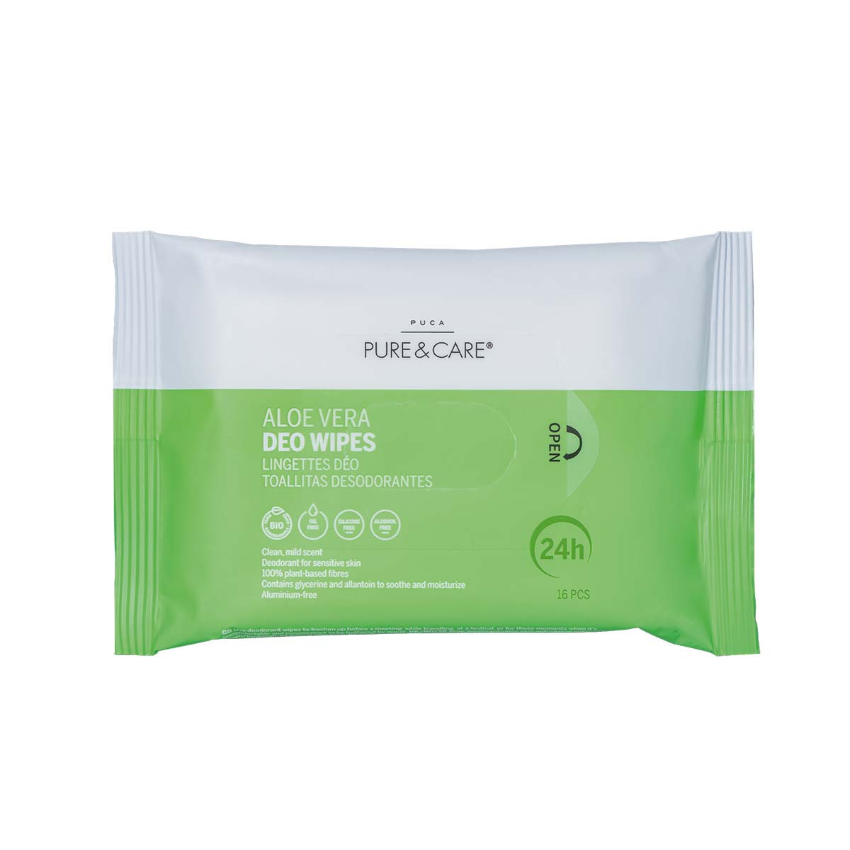 Aloe Vera Deo Wipes I PUCA - PURE & CARE