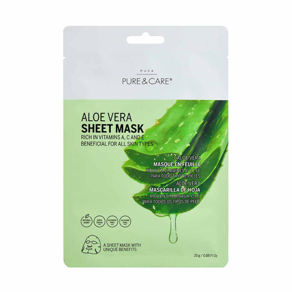 Aloe Vera Vitamin Sheet Mask I PUCA - PURE & CARE