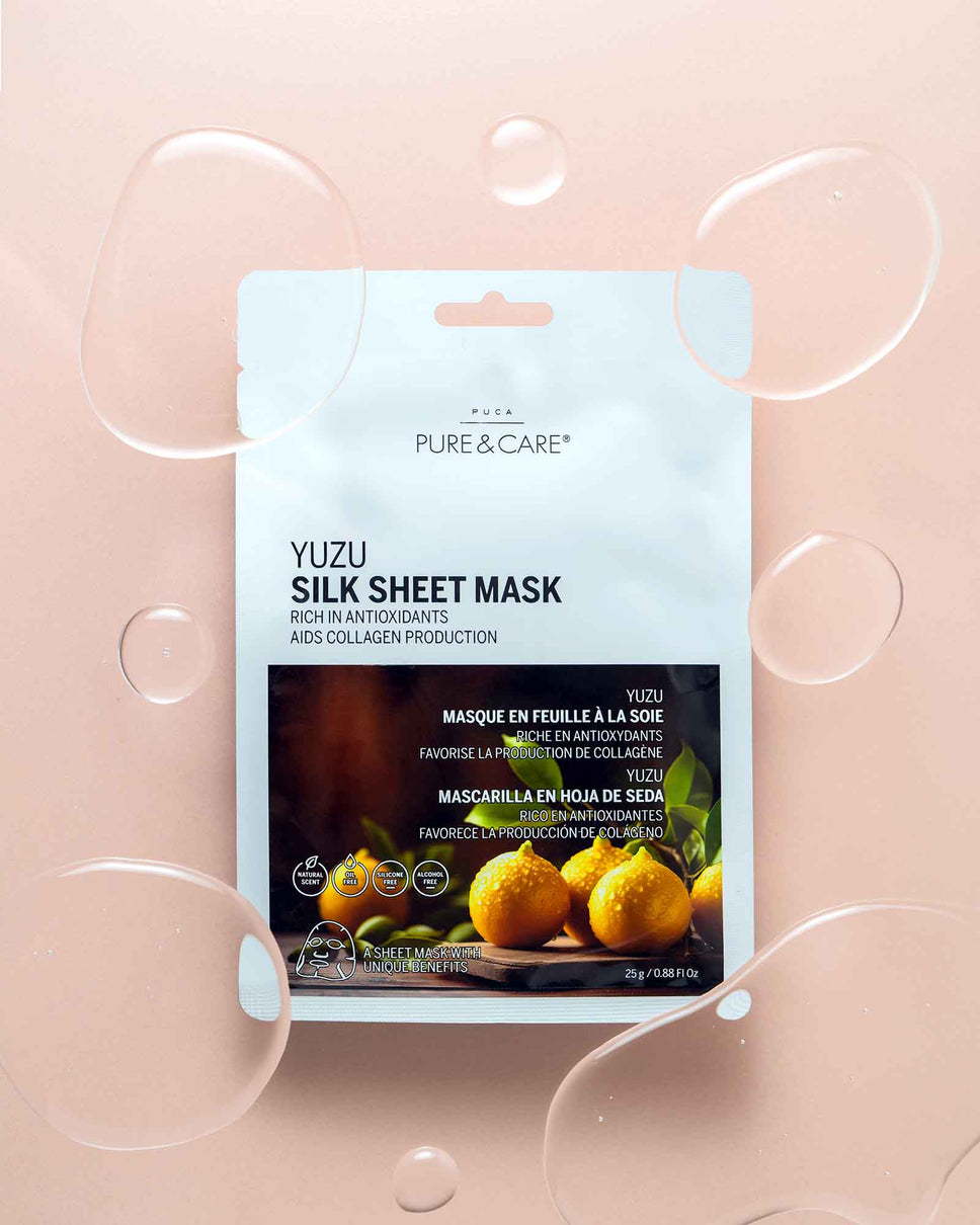 Yuzu Silk Sheet Mask rich in antioxidants I PUCA - PURE & CARE