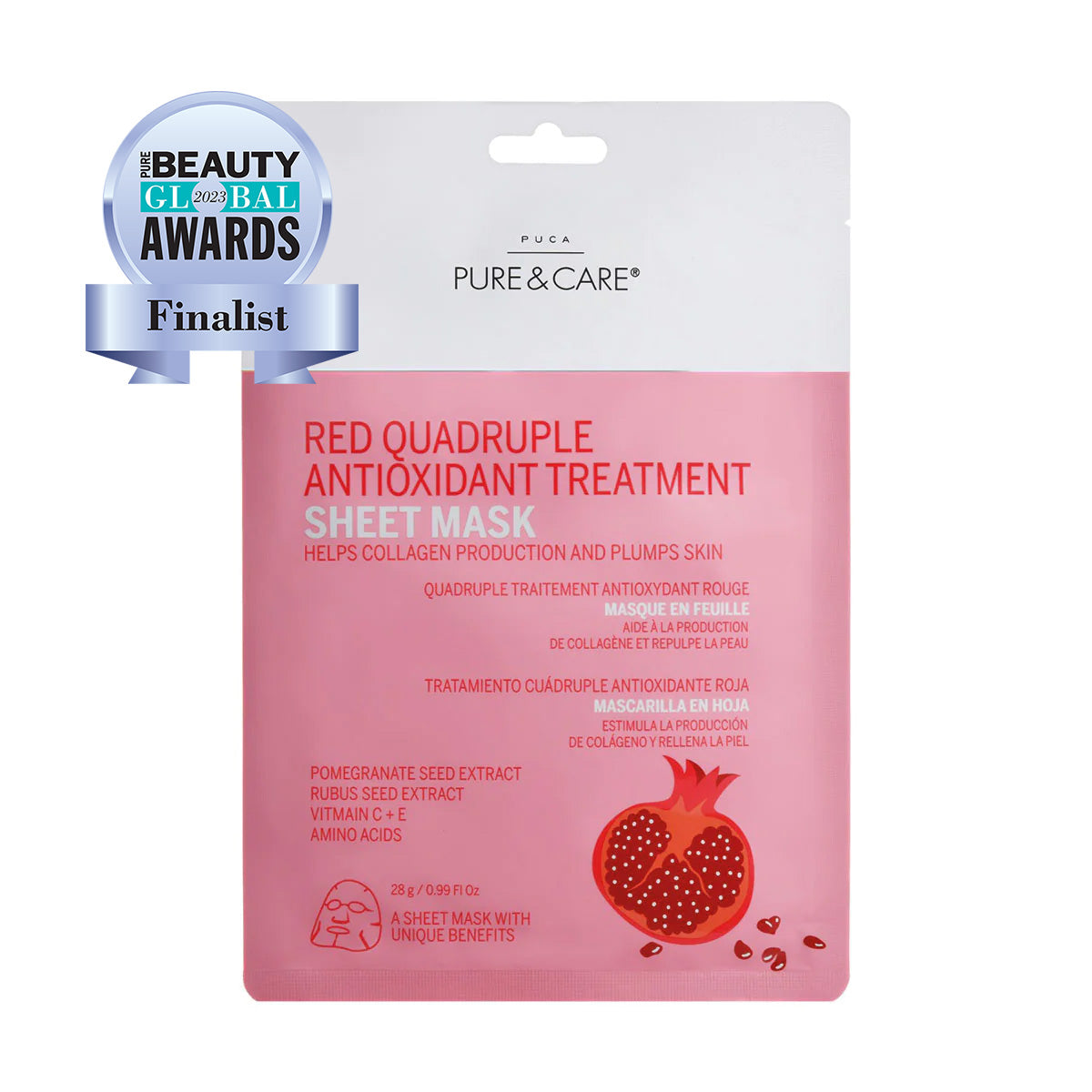 Sheet Mask Antioxidant Pomergranate | PUCA - PURE & CARE