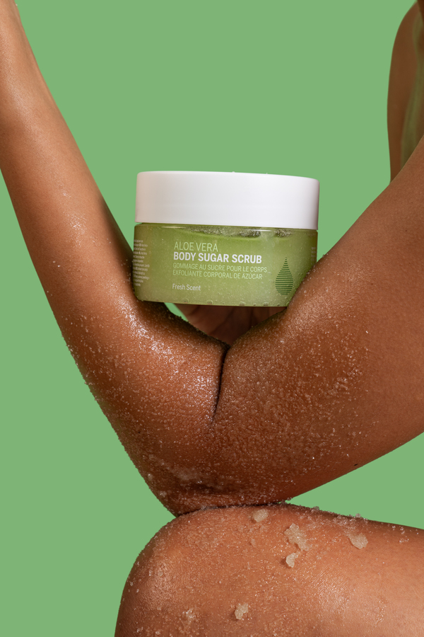 Gommage corporel au sucre à l'aloe vera
