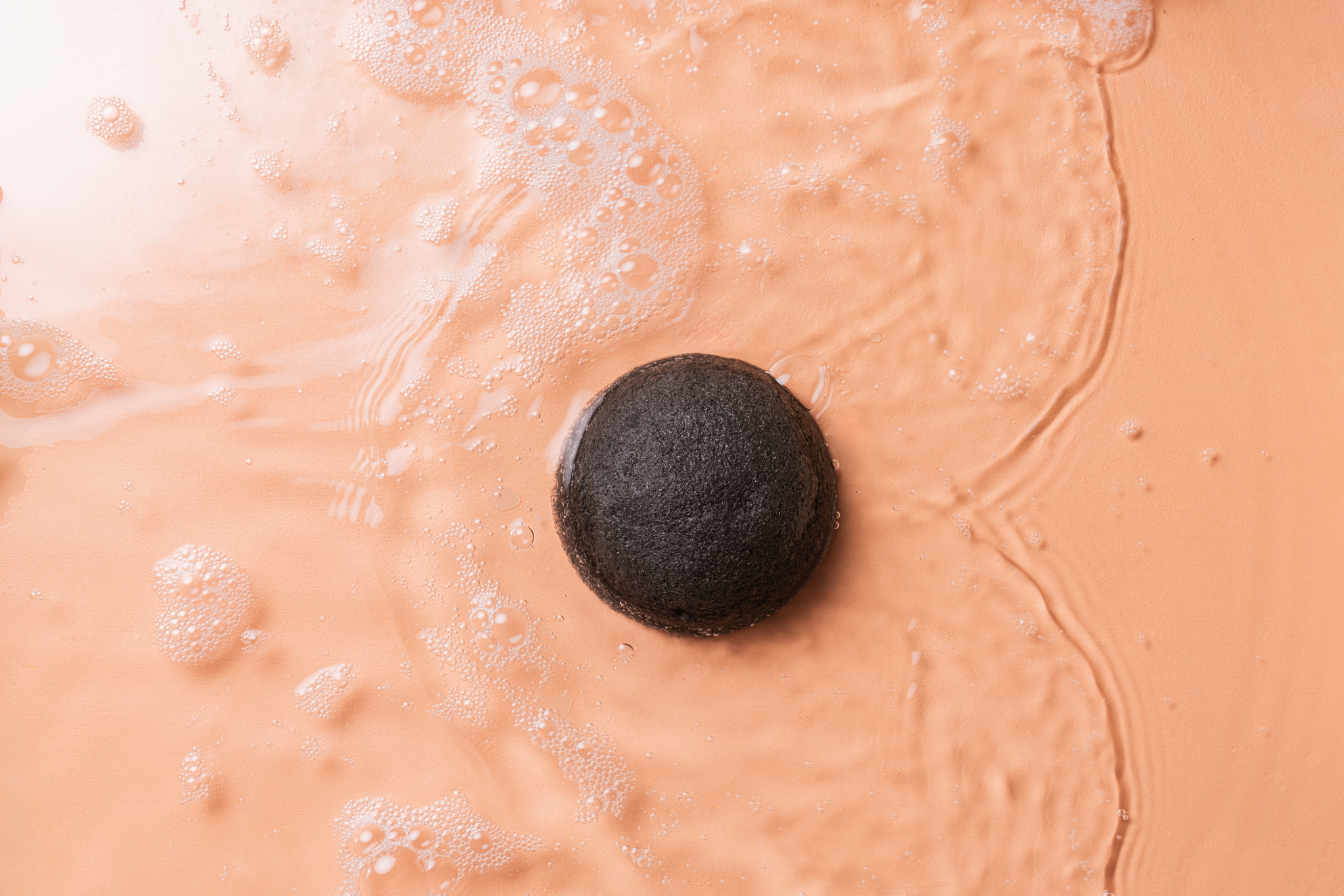 Éponge konjac au charbon