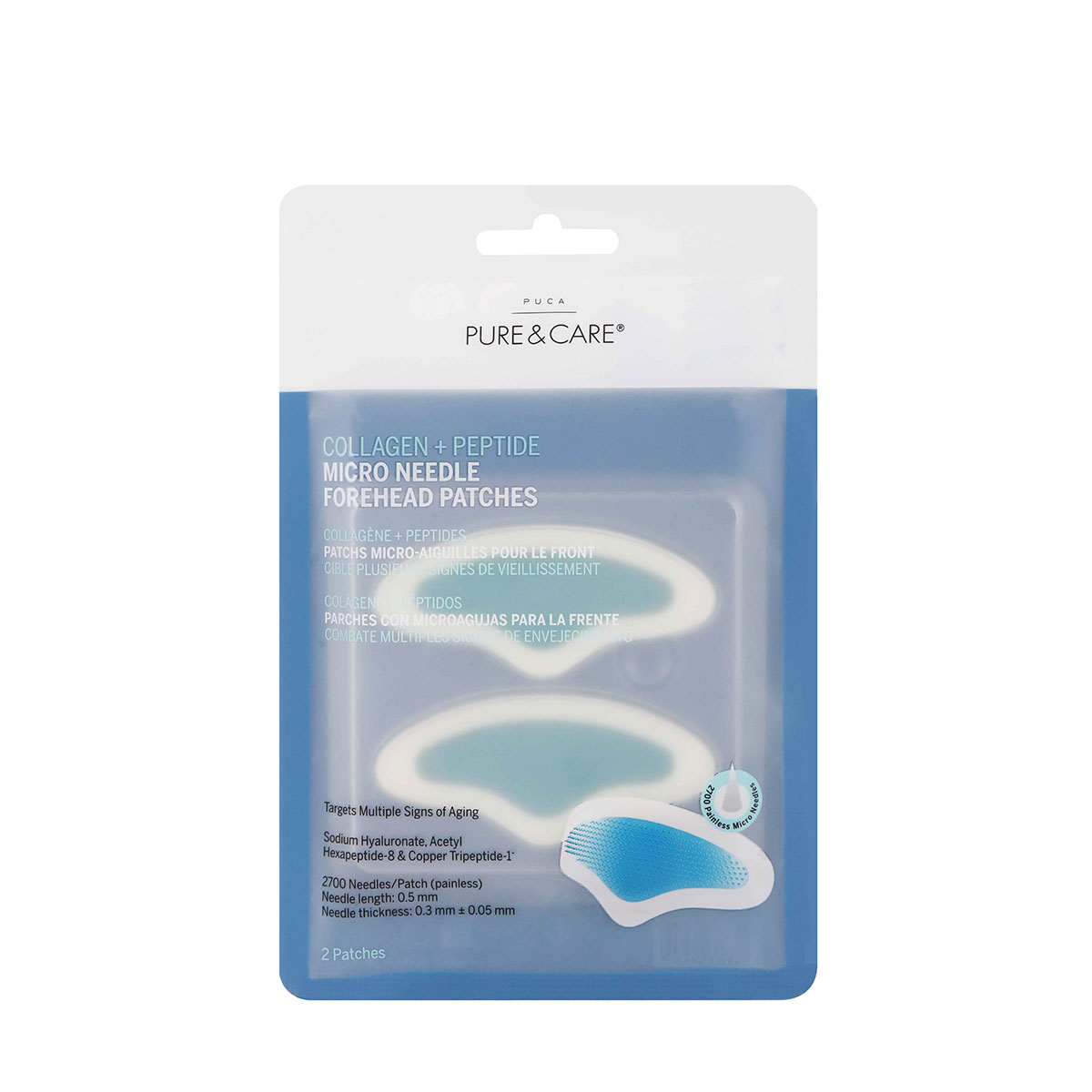 Patchs micro-aiguilles pour le front 