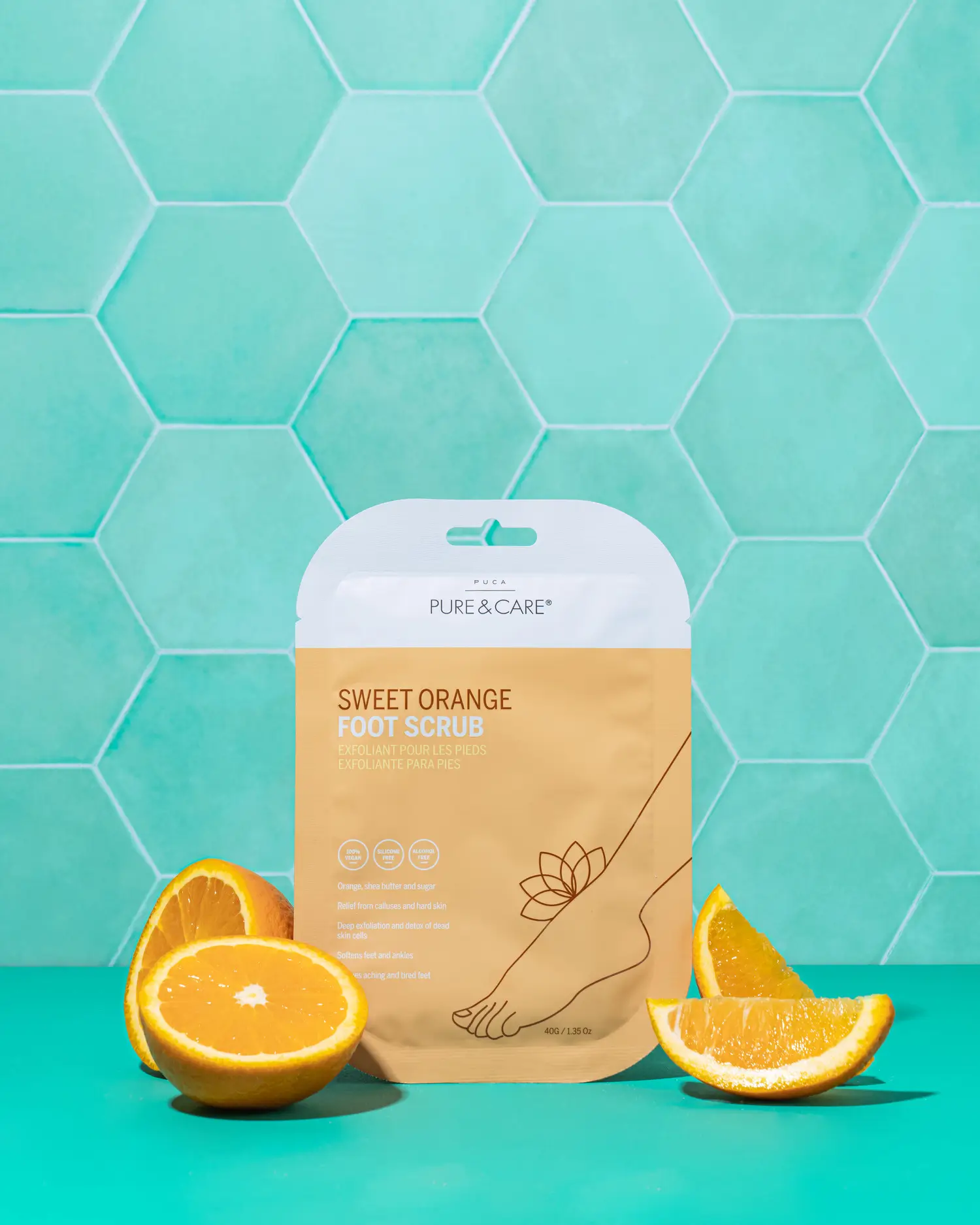GOMMAGE POUR LES PIEDS Orange douce