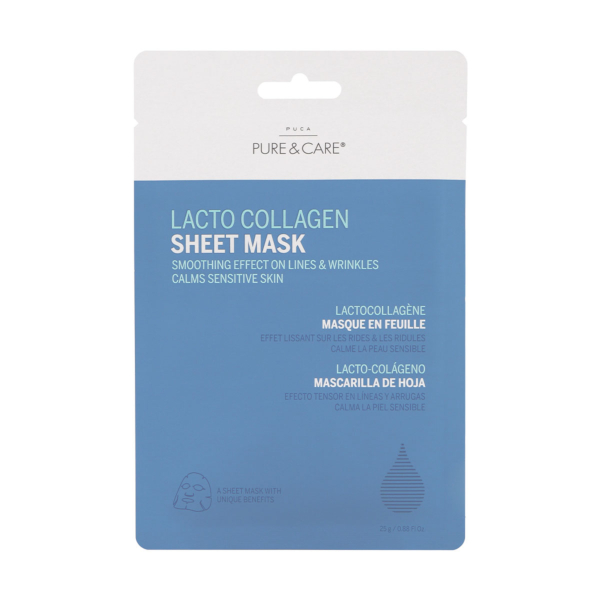Lacto Collagen Sheet Mask smoothing fine lines I PUCA - PURE & CARE