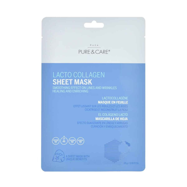 Lacto Collagen Sheet Mask smoothing fine lines I PUCA - PURE & CARE