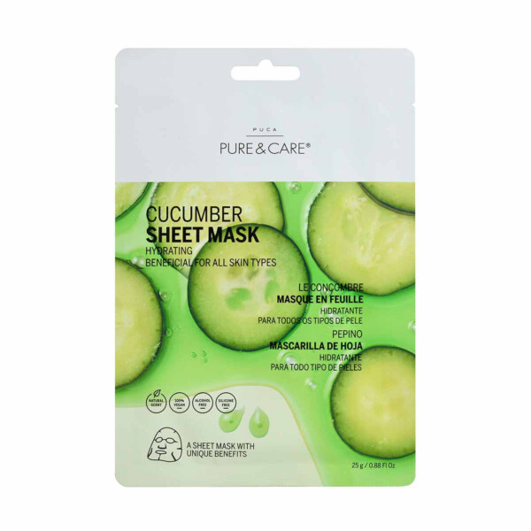 Natural plant extract sheet mask cucumber I PUCA - PURE & CARE