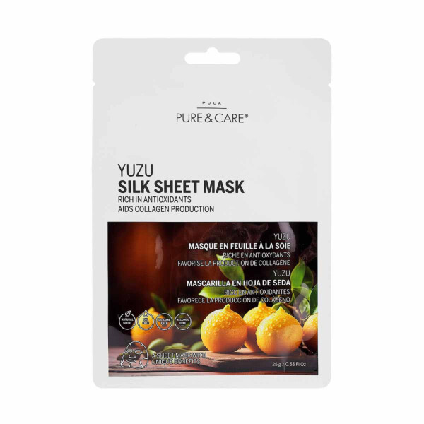 Yuzu Silk Sheet Mask Rich in antioxidants I PUCA - PURE & CARE